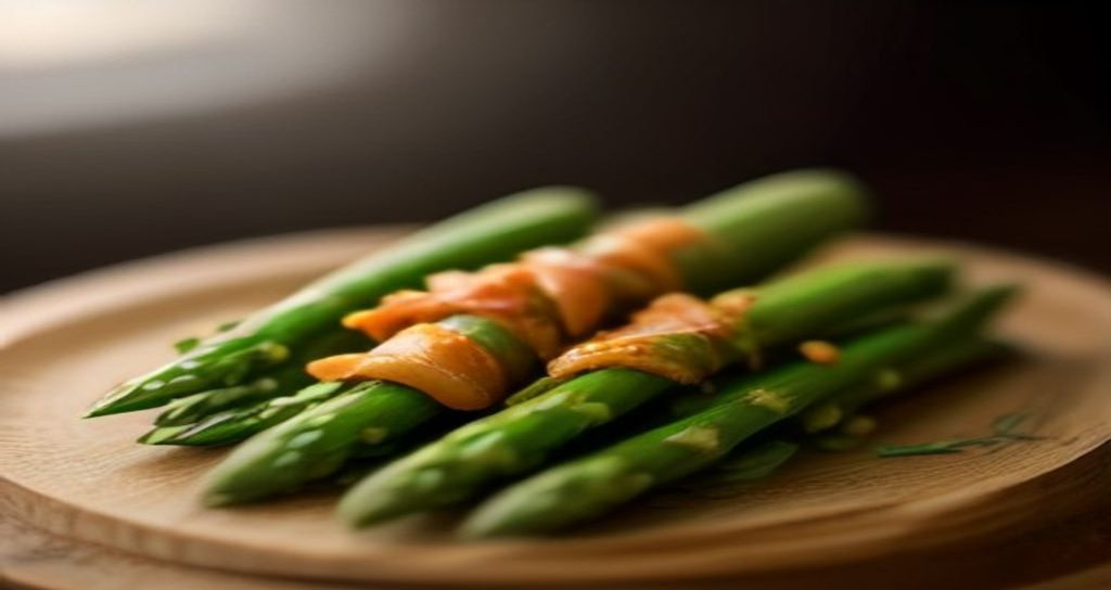 15-Minute Air Fryer Bacon Wrapped Asparagus Bundles - Recipe Food Photography